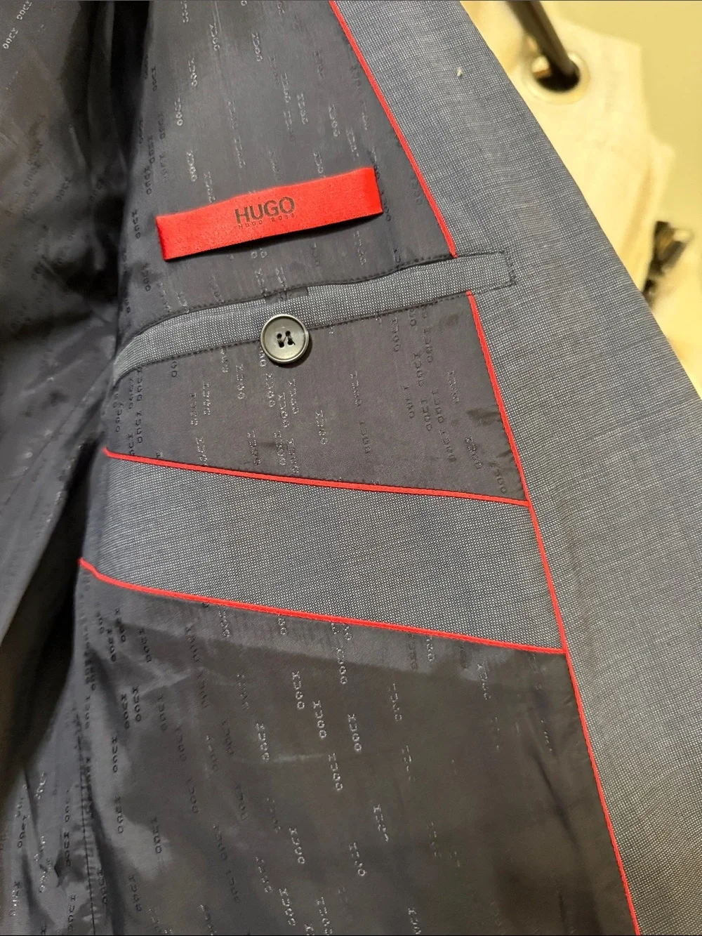 Hugo Boss Men's Blue Two-Button Suit Jacket